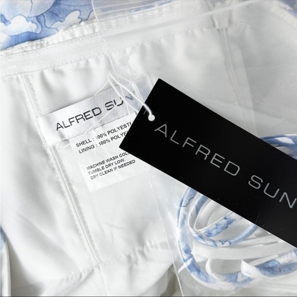 NWT ALFRED SUNG Floral Satin Twill Sweetheart Neck Strapless Ruffle Hem Gown 14 - Picture 6 of 7